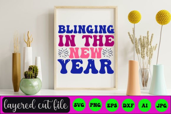BLINGING in the NEW YEAR RETRO SVG