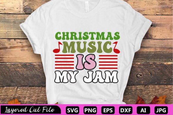 Christmas Music is My Jam RETRO SVG