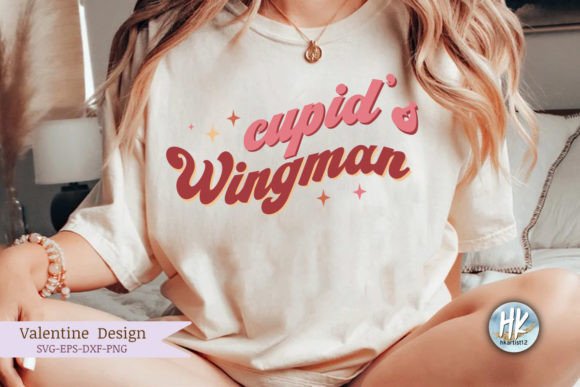 Cupid's Wingman Retro SVG
