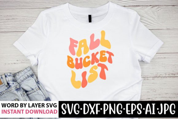 Fall Bucket List Retro SVG