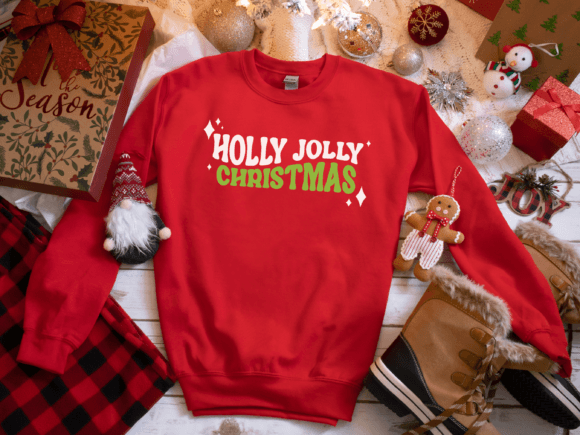 Holly Jolly Christmas Retro SVG Vintage