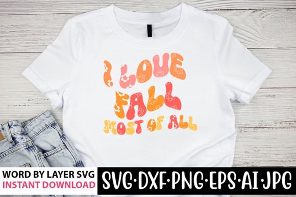 I Love Fall Most of All Retro SVG