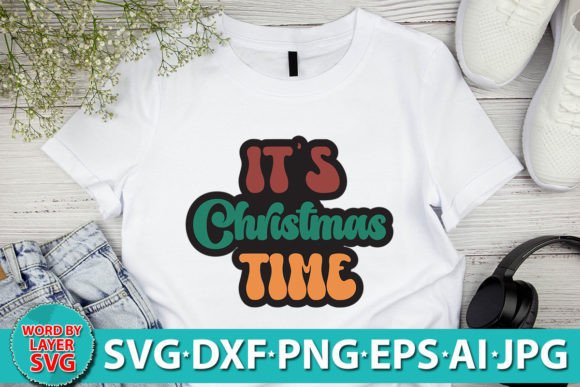 It's Christmas Time RETRO SVG