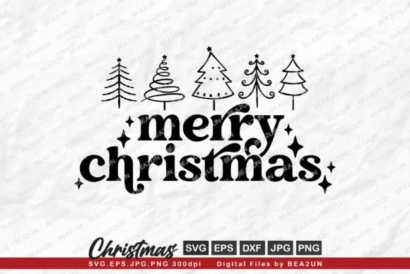 Merry Christmas, Retro SVG Design