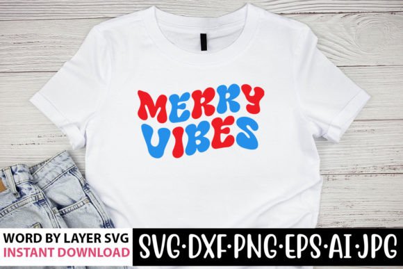 Merry Vibes Retro SVG