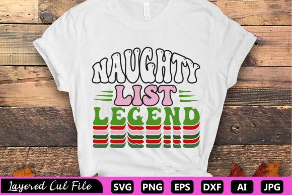 Naughty List Legend RETRO SVG
