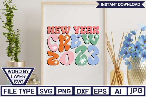 New Year Crew 2023 Retro SVG