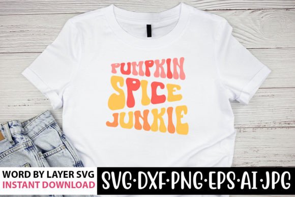 Pumpkin Spice Junkie Retro SVG