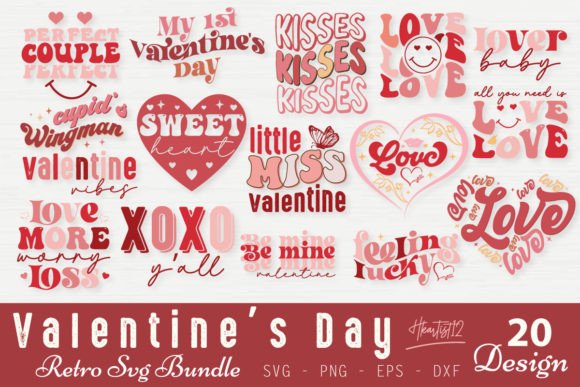 Valentine's Day Retro SVG Bundle
