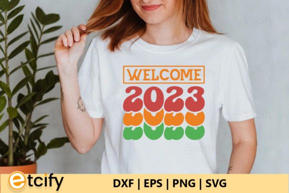 Welcome 2023 Retro SVG